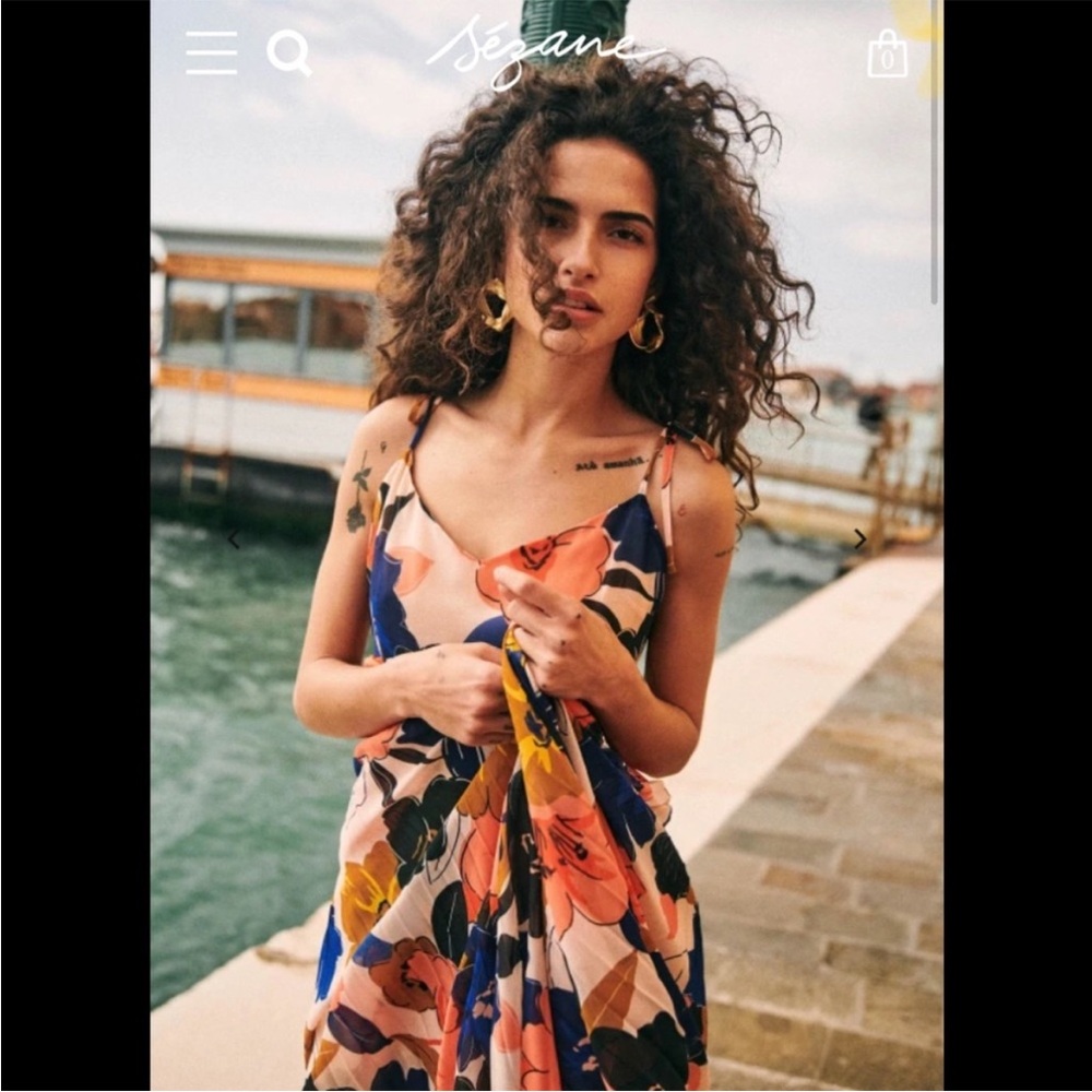 Sezane Floral Maxi Dress - Multicolor